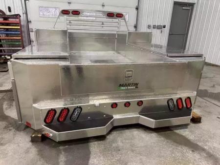 New Martin Truck Bodies Aluminum Gooseneck Service Body DRW 8' SMOOTH APPEARANCE