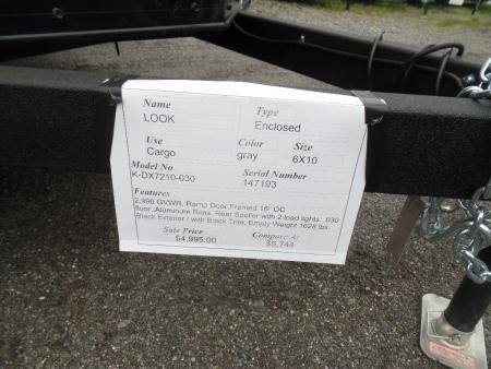 New 2026 Look Trailers K-DX7210-030 Cargo / Enclosed Trailer