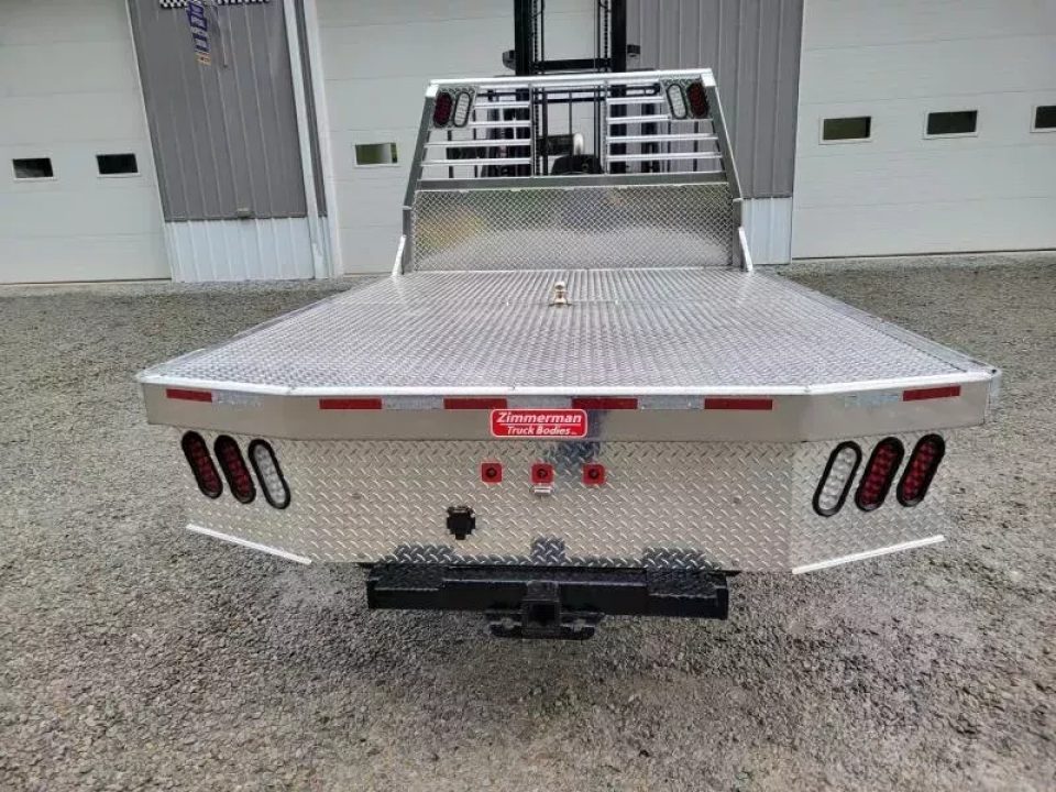New Zimmerman Truck Bodies 60'' CA SRW Aluminum Flatbed with B&W Turnover Ball 6000XL