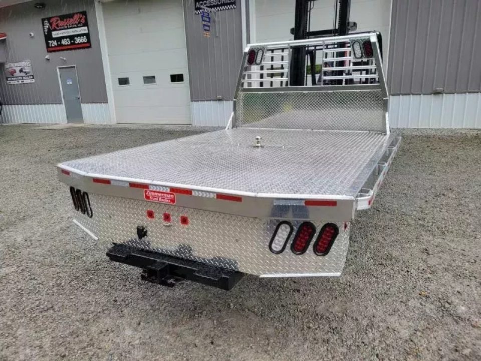 New Zimmerman Truck Bodies 60'' CA SRW Aluminum Flatbed with B&W Turnover Ball 6000XL