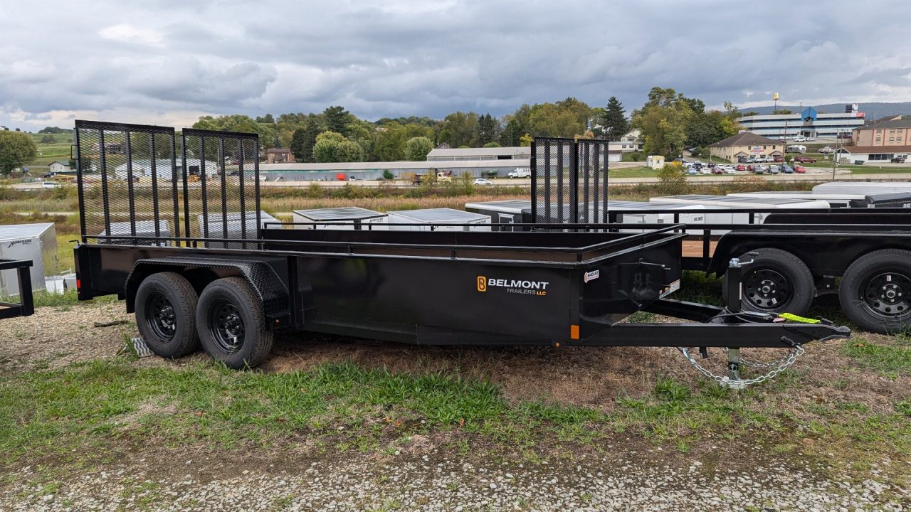 New 2026 Belmont 7x14 Solid Side Utility Trailer w/ Split Gate