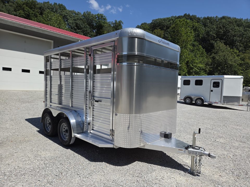 New 2025 Adam 6x12 6'' Extra Height ALUMINUM Livestock Trailer 7000 GVW Stock / Stock Combo Trailer