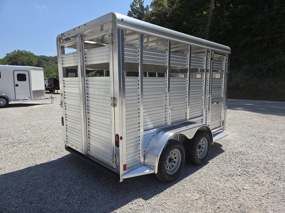 New 2025 Adam 6x12 6'' Extra Height ALUMINUM Livestock Trailer 7000 GVW Stock / Stock Combo Trailer