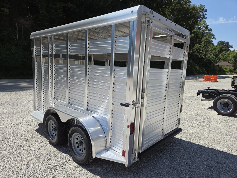 New 2025 Adam 6x12 6'' Extra Height ALUMINUM Livestock Trailer 7000 GVW Stock / Stock Combo Trailer