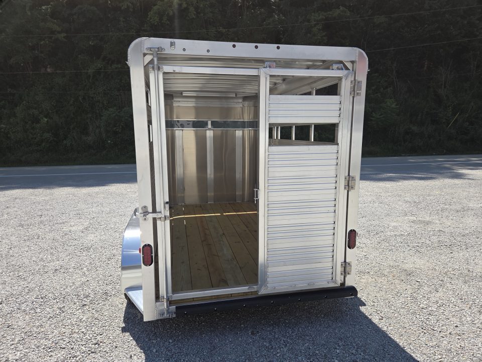 New 2025 Adam 6x12 6'' Extra Height ALUMINUM Livestock Trailer 7000 GVW Stock / Stock Combo Trailer
