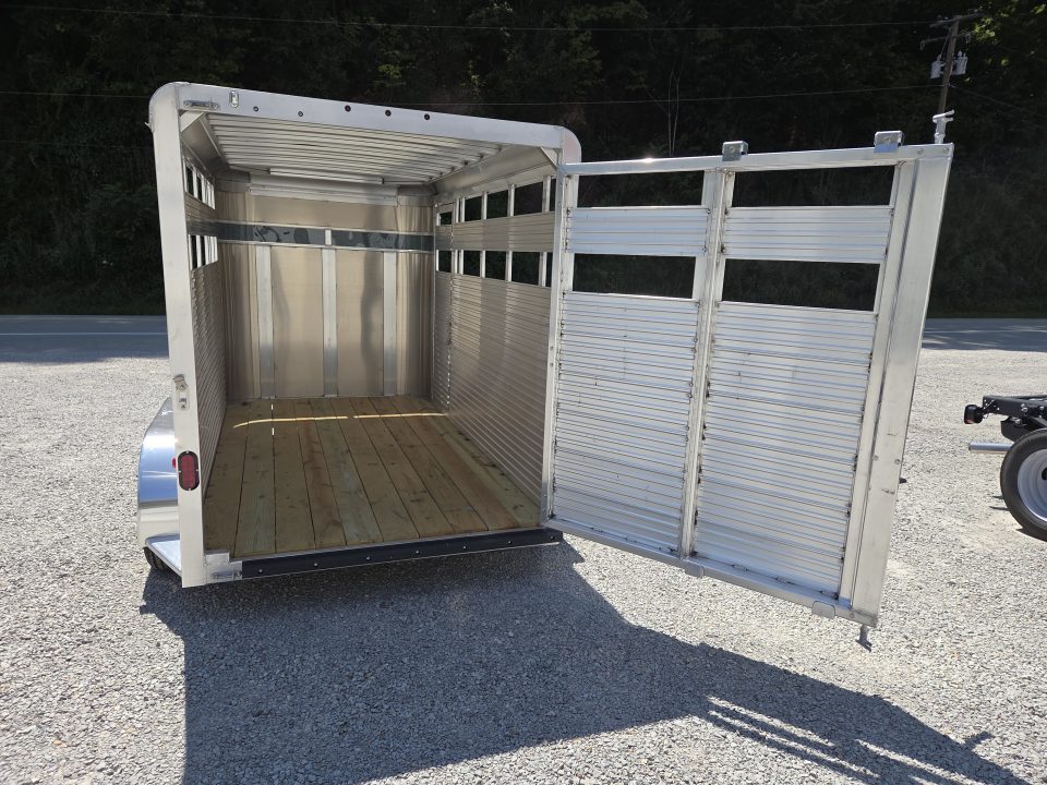 New 2025 Adam 6x12 6'' Extra Height ALUMINUM Livestock Trailer 7000 GVW Stock / Stock Combo Trailer