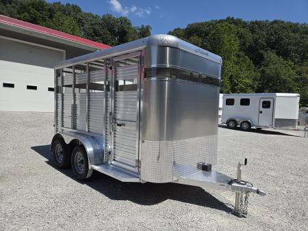 New 2025 Adam 6x12 6'' Extra Height ALUMINUM Livestock Trailer 7000 GVW Stock / Stock Combo Trailer
