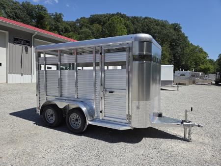 New 2025 Adam 6x12 6'' Extra Height ALUMINUM Livestock Trailer 7000 GVW Stock / Stock Combo Trailer
