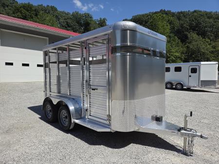 New 2025 Adam 6x12 6'' Extra Height ALUMINUM Livestock Trailer 7000 GVW Stock / Stock Combo Trailer