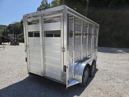 New 2025 Adam 6x12 6'' Extra Height ALUMINUM Livestock Trailer 7000 GVW Stock / Stock Combo Trailer