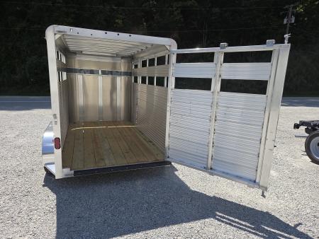 New 2025 Adam 6x12 6'' Extra Height ALUMINUM Livestock Trailer 7000 GVW Stock / Stock Combo Trailer