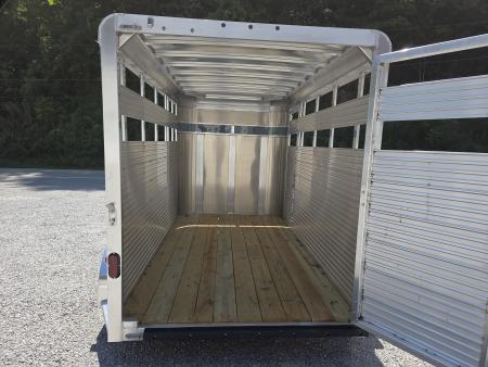 New 2025 Adam 6x12 6'' Extra Height ALUMINUM Livestock Trailer 7000 GVW Stock / Stock Combo Trailer