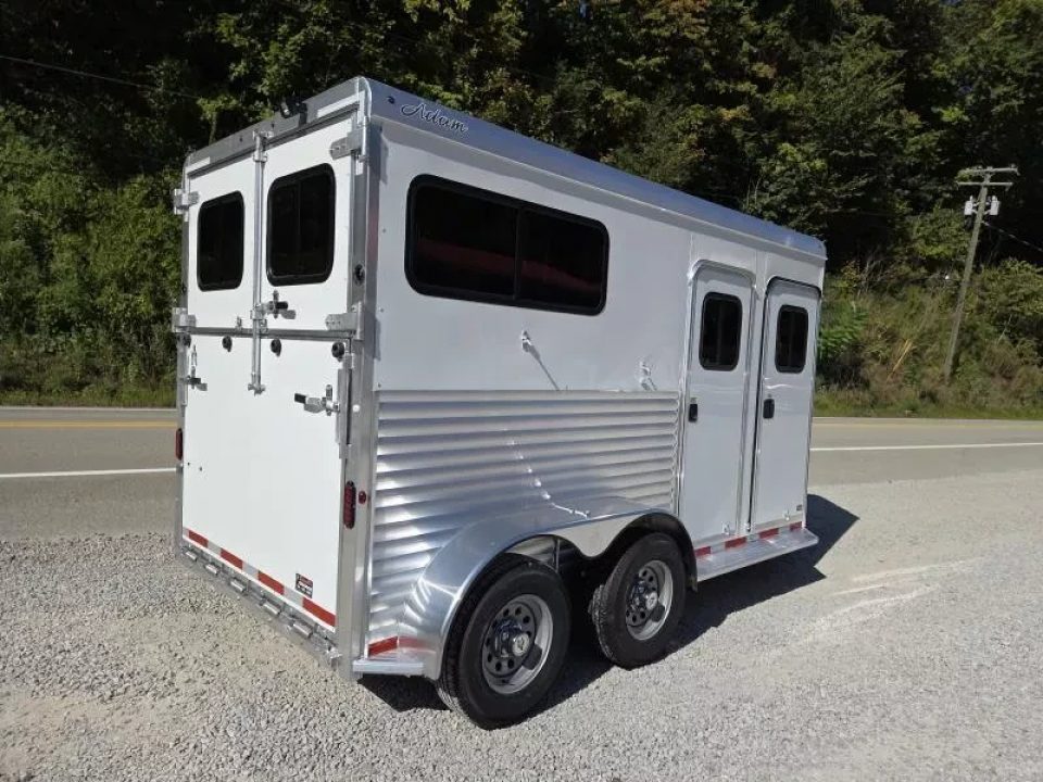 New 2026 Adam ALUMINUM 2 Horse Straight Load WITH RAMP