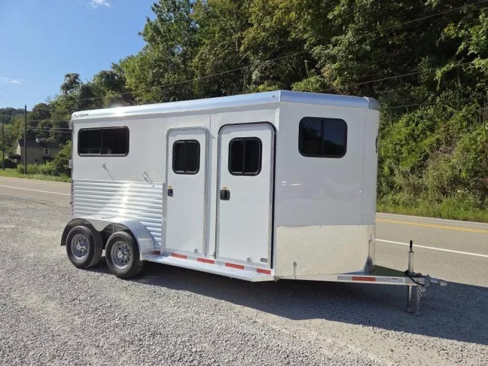 New 2026 Adam ALUMINUM 2 Horse Straight Load WITH RAMP