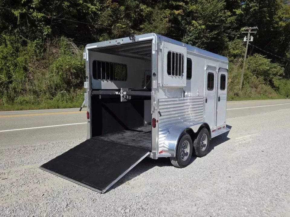 New 2026 Adam ALUMINUM 2 Horse Straight Load WITH RAMP