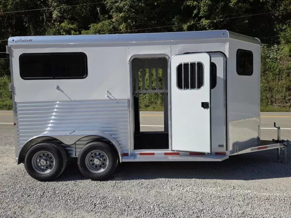 New 2026 Adam ALUMINUM 2 Horse Straight Load WITH RAMP