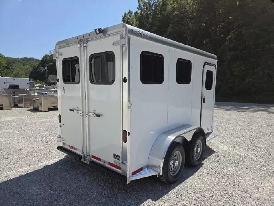 New 2026 Adam ALUMINUM 2 Horse Slant FULL WINDOW PACKAGE