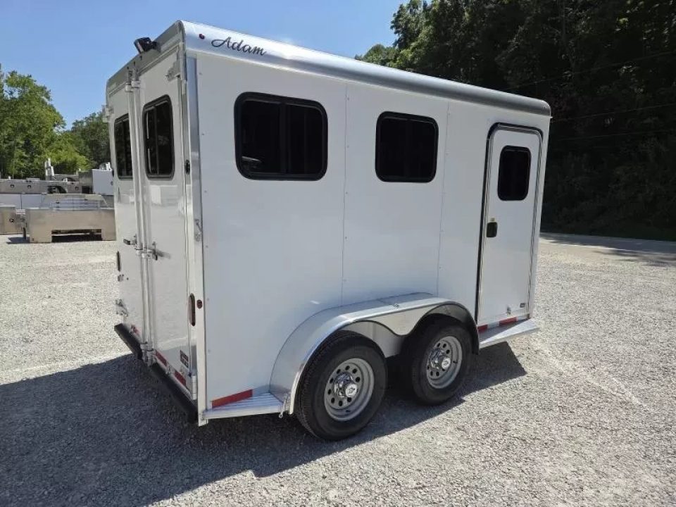New 2026 Adam ALUMINUM 2 Horse Slant FULL WINDOW PACKAGE