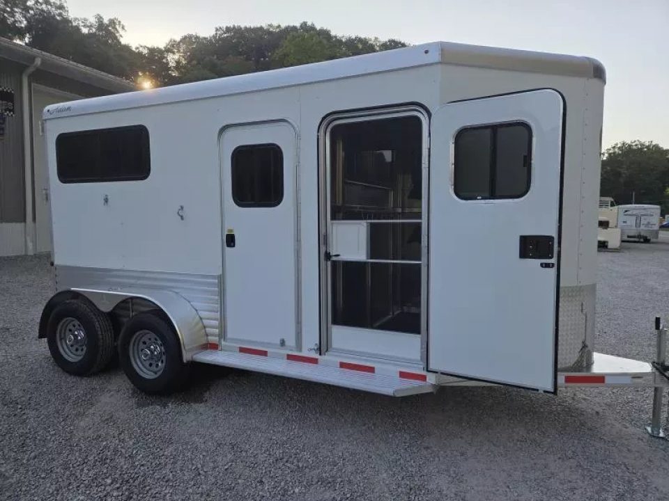 New 2026 Adam ALUMINUM 2 Horse Straight Load WITH RAMP