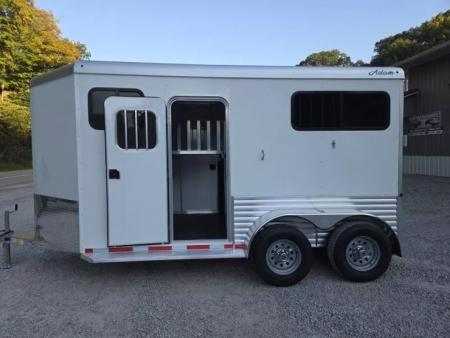 New 2026 Adam ALUMINUM 2 Horse Straight Load WITH RAMP