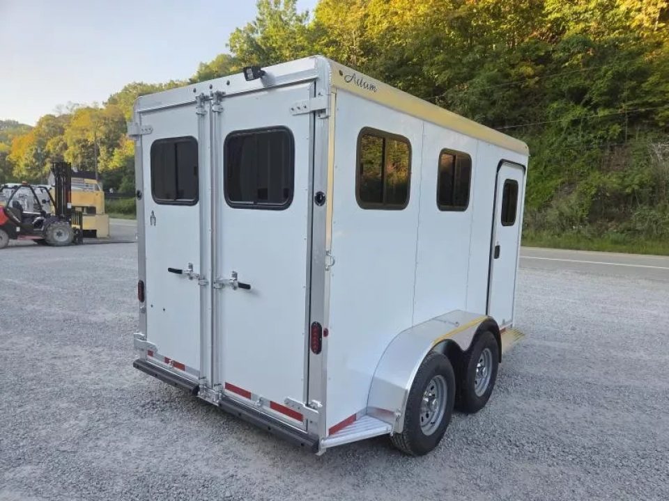 New 2026 Adam ALUMINUM 2 Horse Slant FULL WINDOW PACKAGE