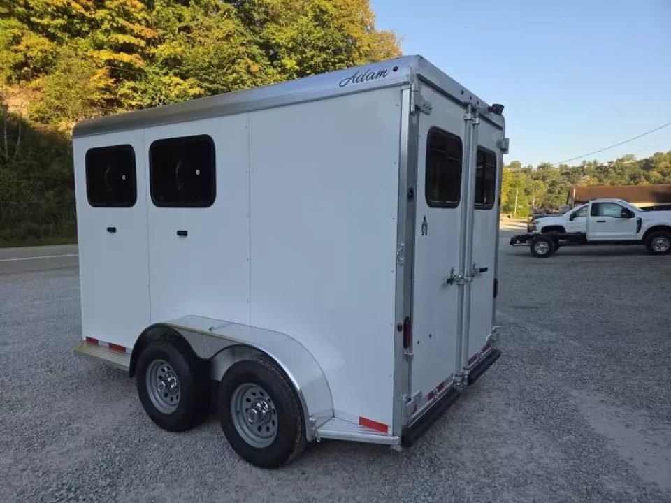 New 2026 Adam ALUMINUM 2 Horse Slant FULL WINDOW PACKAGE