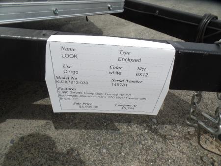New 2026 Look Trailers K-DX7212-030 Cargo / Enclosed Trailer