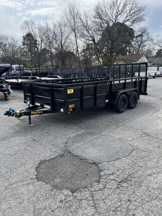 New 2026 Big Tex Trailers 16' 70TV w/' Solid Sides & 4' Gate Utility Trailer