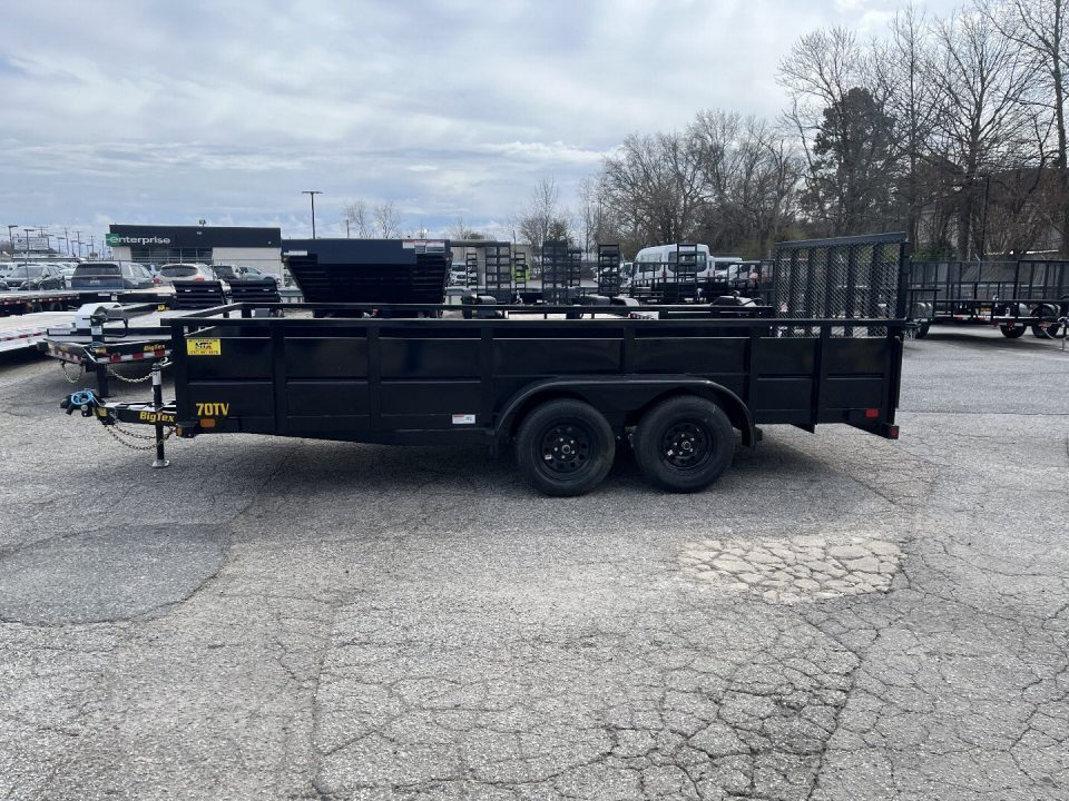 New 2026 Big Tex Trailers 16' 70TV w/' Solid Sides & 4' Gate Utility Trailer