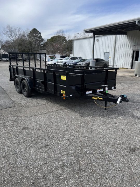 New 2026 Big Tex Trailers 16' 70TV w/' Solid Sides & 4' Gate Utility Trailer