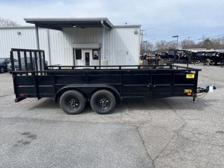New 2026 Big Tex Trailers 16' 70TV w/' Solid Sides & 4' Gate Utility Trailer