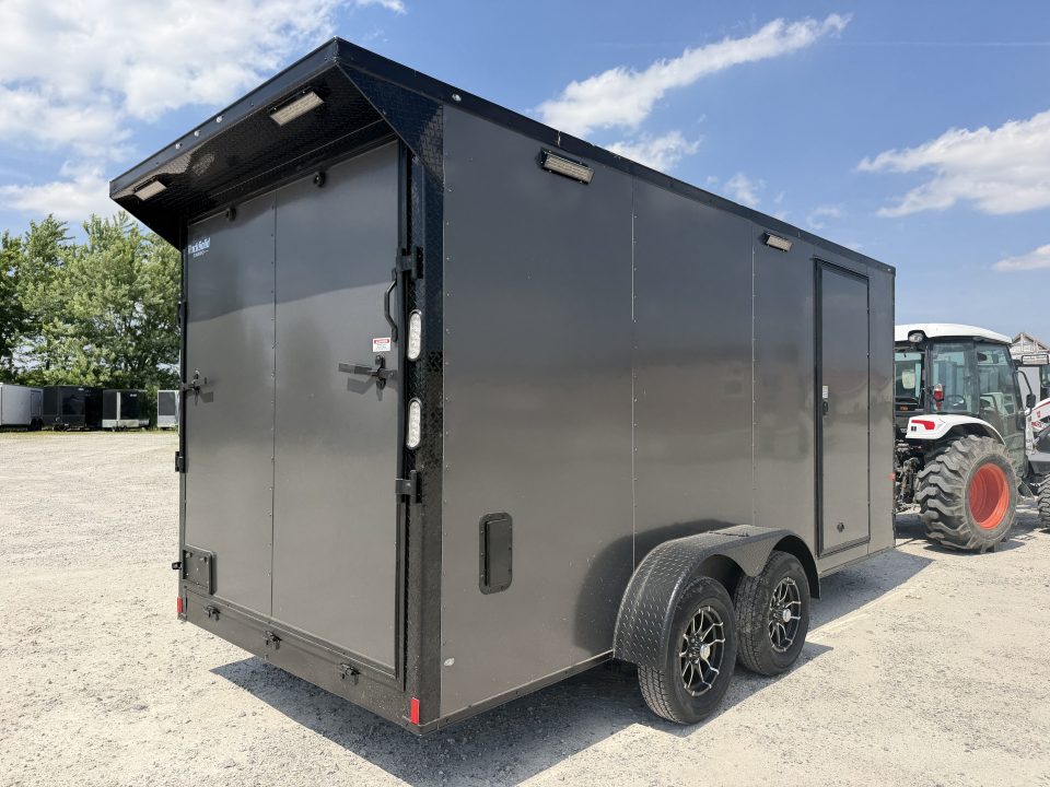 New 2026 Rock Solid Cargo 7'x16'x7' Cargo / Enclosed Trailer Black Out Package