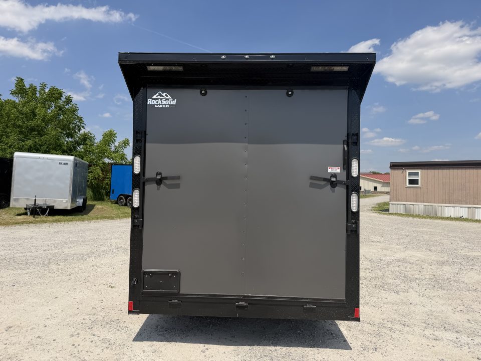 New 2026 Rock Solid Cargo 7'x16'x7' Cargo / Enclosed Trailer Black Out Package