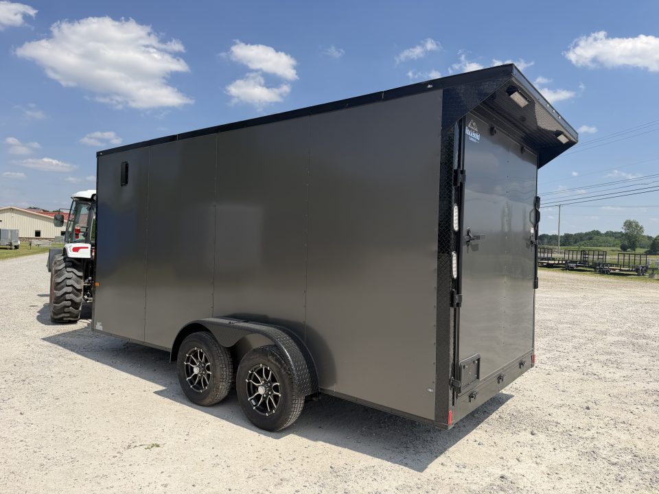 New 2026 Rock Solid Cargo 7'x16'x7' Cargo / Enclosed Trailer Black Out Package