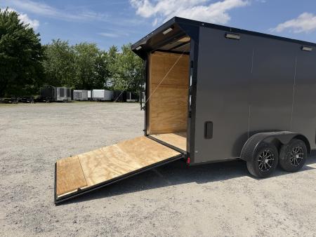 New 2026 Rock Solid Cargo 7'x16'x7' Cargo / Enclosed Trailer Black Out Package