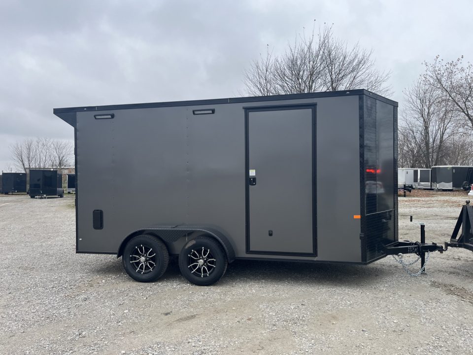 New 2026 Rock Solid Cargo 7' x 14' Cargo / Enclosed Trailer Black Out Package