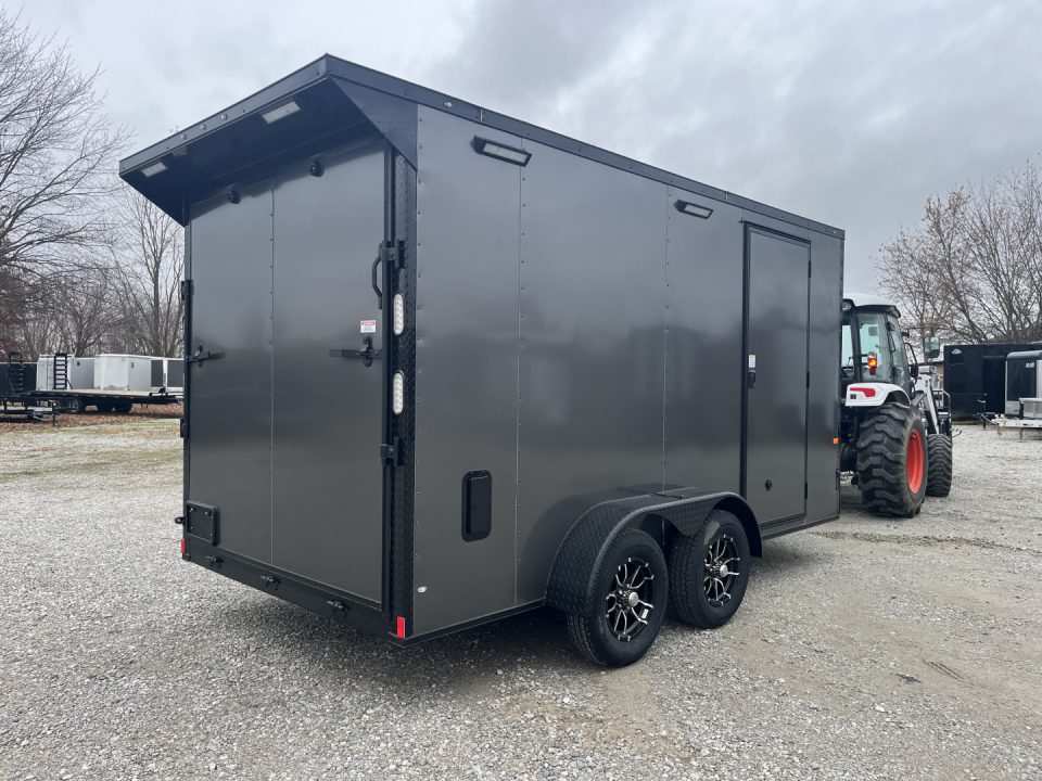 New 2026 Rock Solid Cargo 7' x 14' Cargo / Enclosed Trailer Black Out Package