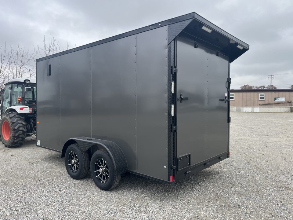 New 2026 Rock Solid Cargo 7' x 14' Cargo / Enclosed Trailer Black Out Package
