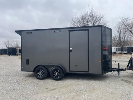 New 2026 Rock Solid Cargo 7' x 14' Cargo / Enclosed Trailer Black Out Package
