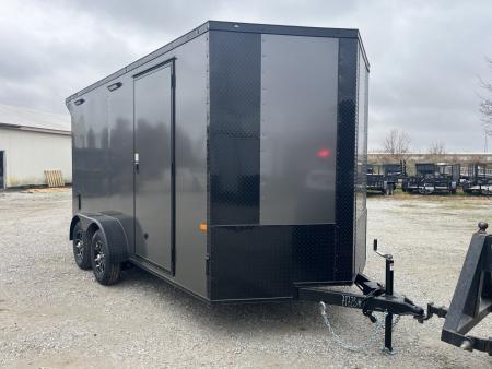 New 2026 Rock Solid Cargo 7' x 14' Cargo / Enclosed Trailer Black Out Package
