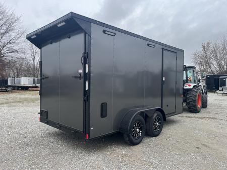 New 2026 Rock Solid Cargo 7' x 14' Cargo / Enclosed Trailer Black Out Package