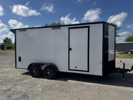 New 2026 Rock Solid Cargo 7'x16'x7' Cargo / Enclosed Trailer Black Out Package