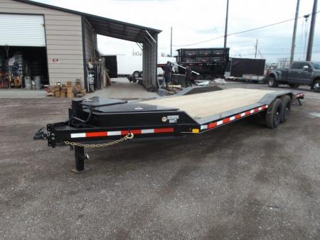 New 2026 J&C Trailers 102x24 12K Car Hauler / Equipment Hauler / 6K Axles / Drive Over Fenders / C-Channel Stow Away Ramps