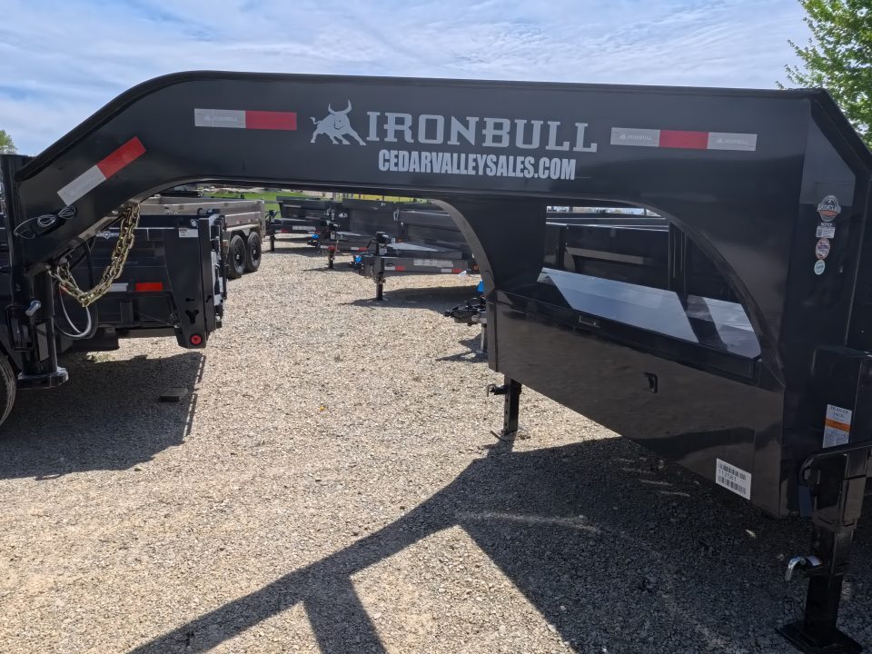 New 2026 Iron Bull 83x16 DTG Dump Trailer Gooseneck with 3) 7K Axles, 3)Elec. Brakes F-Adj. Telescopic Cylinder, 10 Ply Tires