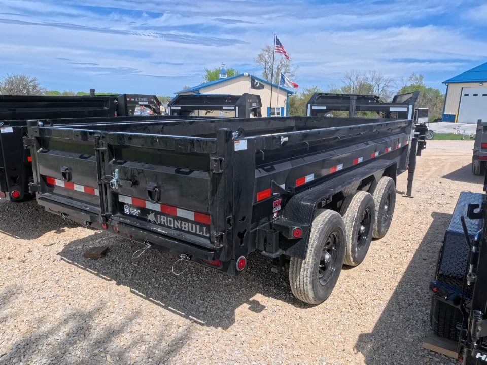 New 2026 Iron Bull 83x16 DTG Dump Trailer Gooseneck with 3) 7K Axles, 3)Elec. Brakes F-Adj. Telescopic Cylinder, 10 Ply Tires