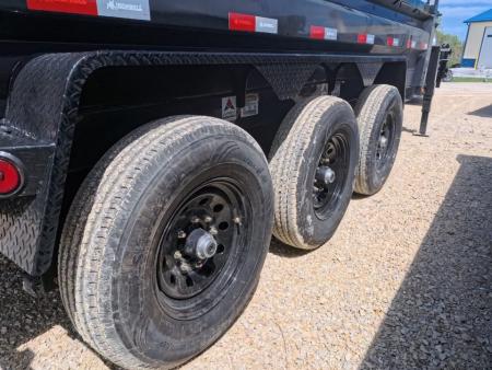 New 2026 Iron Bull 83x16 DTG Dump Trailer Gooseneck with 3) 7K Axles, 3)Elec. Brakes F-Adj. Telescopic Cylinder, 10 Ply Tires