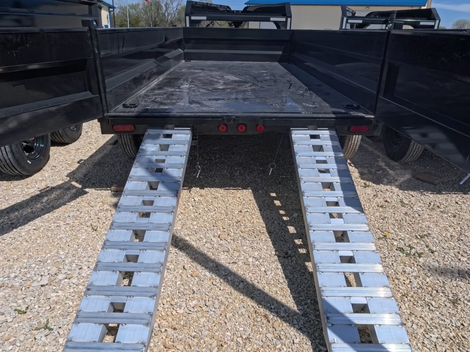 New 2026 Iron Bull 83x14 DTG Gooseneck Dump Trailer with 2)7K Straight Axles, 2) Elec. Brakes F-Adj., Hydraulic Jack , Solar Panel Charger