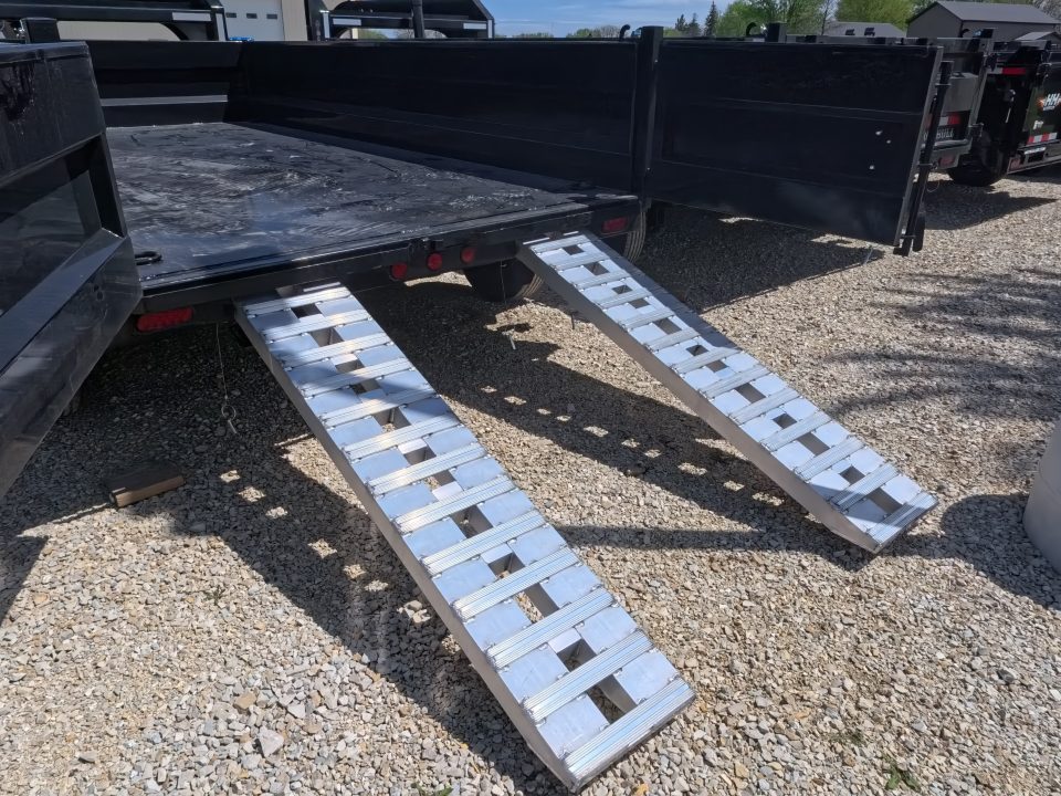 New 2026 Iron Bull 83x14 DTG Gooseneck Dump Trailer with 2)7K Straight Axles, 2) Elec. Brakes F-Adj., Hydraulic Jack , Solar Panel Charger