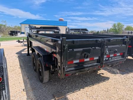 New 2026 Iron Bull 83x14 DTG Gooseneck Dump Trailer with 2)7K Straight Axles, 2) Elec. Brakes F-Adj., Hydraulic Jack , Solar Panel Charger
