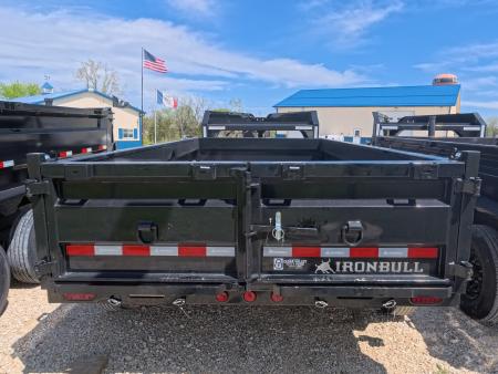 New 2026 Iron Bull 83x14 DTG Gooseneck Dump Trailer with 2)7K Straight Axles, 2) Elec. Brakes F-Adj., Hydraulic Jack , Solar Panel Charger